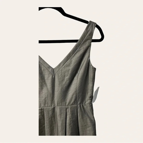 1093. ANTHROPOLOGIE YOANA BARASCHI KNEE LENGTH DRESS SIZE 2 METALLIC TOUPE - Picture 9 of 11